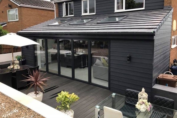 exterior shot of newcastle extension and patio